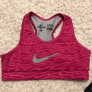 Pink Patterned Nike Sports Bra